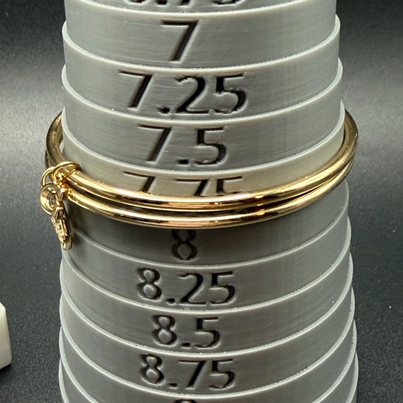 Coach Gold tone Charm Bangle Set of 2 #A103 size 7.75 - Picture 6 of 8